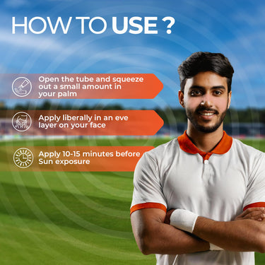 Elemnt Brown Zinc Sunscreen for Cricketers | SPF 50 Zinc Suncream, Broad Spectrum PA+++ with Aloe Vera | Formulated For Heavy Sun Exposure | Water Resistant Sunscreen for Cricketers & Sports | Men & Women - 25gm